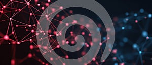 glowing network nodes connection abstract