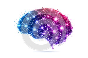 Glowing Neural Brain Visualization Symbolizing Connected Intelligence And Advanced Artificial Systems