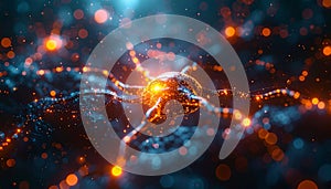 Glowing Neuron Network in Digital Space