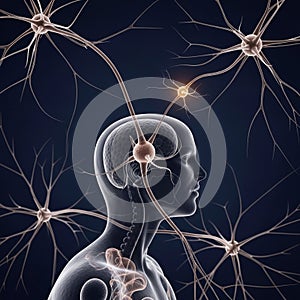 With the glowing neurons, emphasizing neural connections and brain