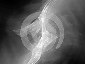 Glowing new technology surface in space black and white