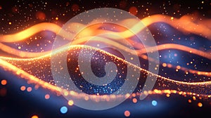 Abstract Glittering Waves of Light and Energy