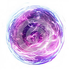 Glowing orb of arcane energy, ethereal wisps, magic, spell casting, fantasy light effect