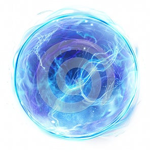 Glowing orb of arcane energy, ethereal wisps, magic, spell casting, fantasy light effect