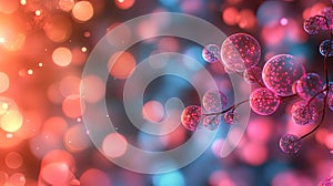 Abstract Spherical Structures with Bokeh Background