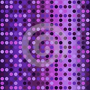 Glowing polka dot pattern. Seamless vector background