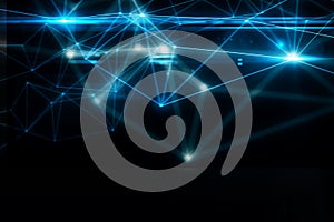 Glowing polygonal backdrop