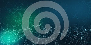 Glowing polygonal backdrop