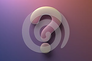 glowing question mark on gradient background