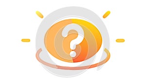 Glowing Question Mark Inquiry, Discovery Problem Solving, vector design Generative AI