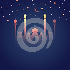 Glowing Ramadan themed Islamic design