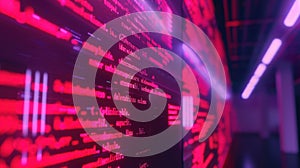 The red digital code.AI generated image