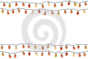 Glowing red garlands.