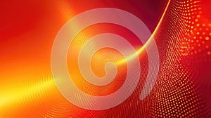 Glowing red orange digital wave particle background