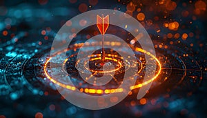 Futuristic Cybersecurity Shield Interface