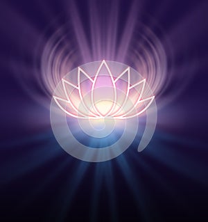 Glowing Sacred Lotus Symbol