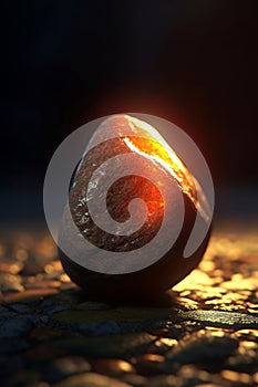 Glowing Small Stone 3D Render