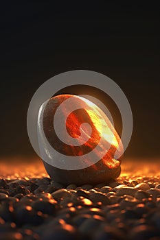 Glowing Small Stone 3D Render