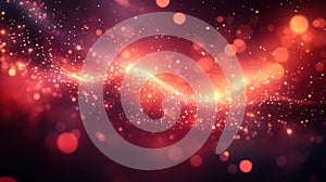 Red Sparkling Glitter Wave