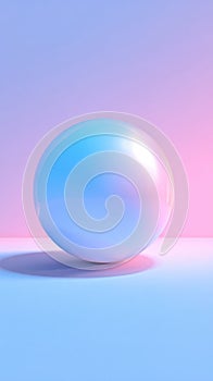 Vibrant sphere with gradient lighting and soft shadows