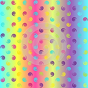 Glowing spiral pattern. Seamless vector gradient background