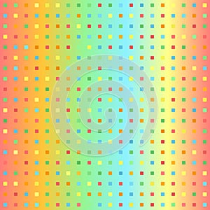 Glowing square pattern. Seamless vector background