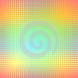 Glowing square pattern. Seamless vector gradient background