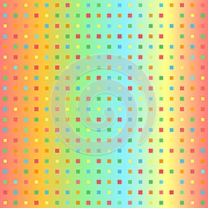 Glowing square pattern. Seamless vector gradient background