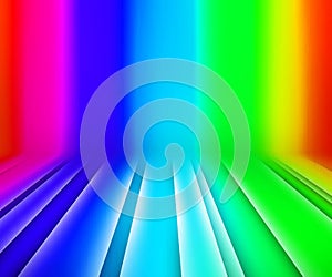 Glowing Stripes Rainbow Stage Background