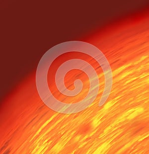 Glowing Sun or Planet in fire.