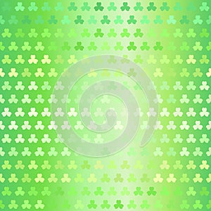 Glowing trefoil pattern. Seamless vector background