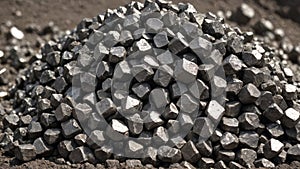 Glowing Tungsten Ore Stack Mining and Minerals Background