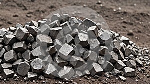 Glowing Tungsten Ore Stack Mining and Minerals Background