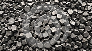 Glowing Tungsten Ore Stack Mining and Minerals Background