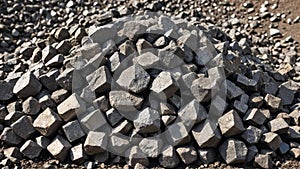 Glowing Tungsten Ore Stack Mining and Minerals Background