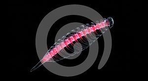 Glowing Vertebrae Spine 3D Render