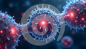 Glowing Viral Structures Connection