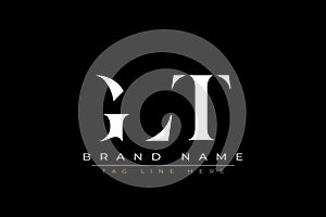 GLT abstract letter logo design