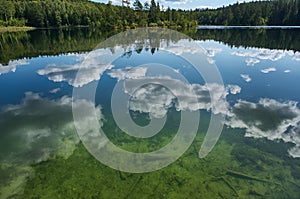 Glubelka  Lakes, Myadel District. Belarus