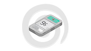 Glucometer icon animation for medical motion graphics