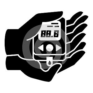 Glucometer icon, simple style