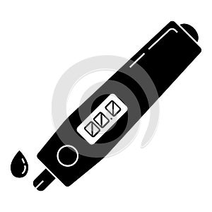 Glucometer test icon, simple style