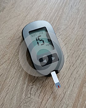 Glucometer. Testing of blood sugar