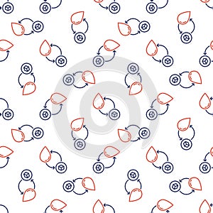 Glucose in Blood vector Glycemia outline seamless pattern