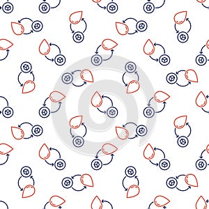 Glucose in Blood vector Glycemia outline seamless pattern photo