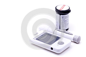 Glucose meter, Healthcare Medical and Check up, Medicine, diabetes, glycemia, health care and people concept