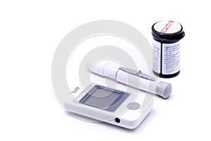 Glucose meter, Healthcare Medical and Check up, Medicine, diabetes, glycemia, health care and people concept