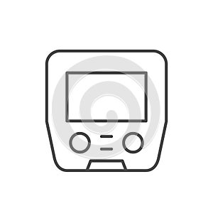 Glucose meter line outline icon