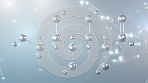 glucose molecular structure, 3d model molecule, monosaccharide, structural chemical formula view from a microscope