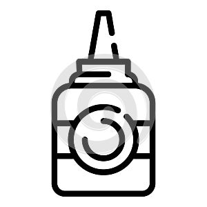 Glue addiction icon, outline style